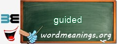 WordMeaning blackboard for guided